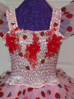 Strawberry Tutu Dress, Fairy, Fantasy, Adult sundress, Sissy, Lolita, Adult Baby, Cross Dresser, Custom Made, for Party, Casual, Costume