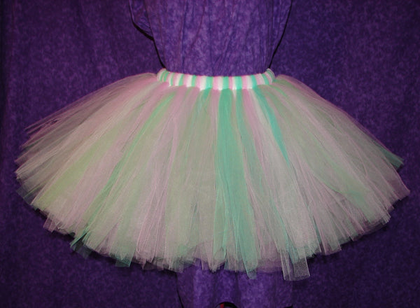 Tutu Skirt - Peppermint - Candy Cane, Pink and Mint, Adult