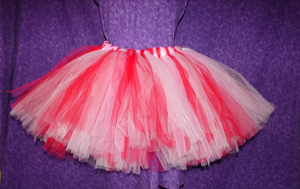 Tutu Skirt - Valentine, Red and Pink, Adult