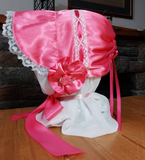 Bonnet Hat Satin Fancy Adult Baby, Sissy, Transgender, Cross Dresser, Custom Made, Costume