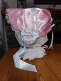 Bonnet Hat Satin Fancy Adult Baby, Sissy, Transgender, Cross Dresser, Custom Made, Costume
