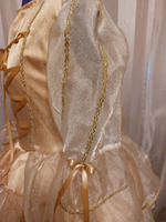 Enchanted Satin Organza, Gold Dress, Sissy, Lolita, Adult Baby, Cross Dresser, Custom Made, Costume, Bows, Ruffles