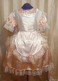 Maid Outfit, Satin Dress, with white apron, Sissy, Lolita