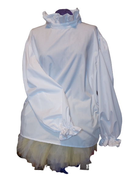 Blouse - Edwardian style, cotton, Sissy, Lolita, Costume, Rave, Cosplay