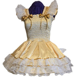Sundress - Satin Dress, Lace, Ribbon, Sissy, Lolita, Costume, Rave, Cosplay