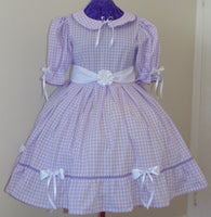 Bonnie Dress, Gingham, Peter Pan Collar, Bows, Sissy, Lolita, Costume, Rave, Cosplay