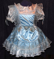 Divine Satin Dress, Apron, Peter Pan collar, sissy, lolita