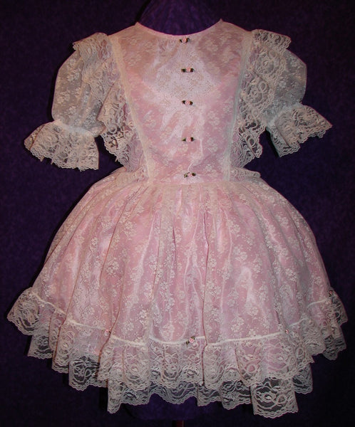 Elegant Satin Dress with lace, Sissy, Lolita, Costume, Rave, Cosplay