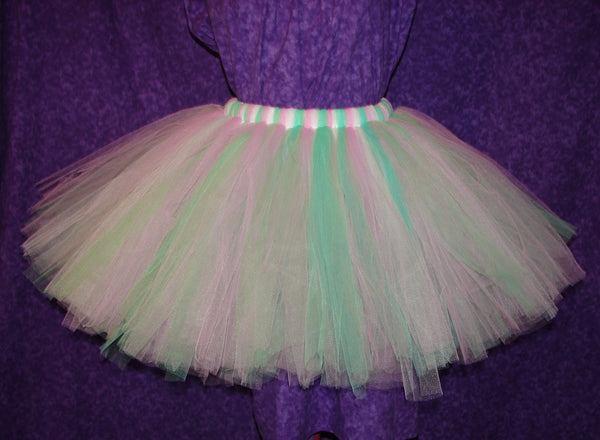 Tutu Skirt - Peppermint - Candy Cane, Pink and Mint, Adult, Xmas, Sissy, Lolita, Costume, Rave, Cosplay
