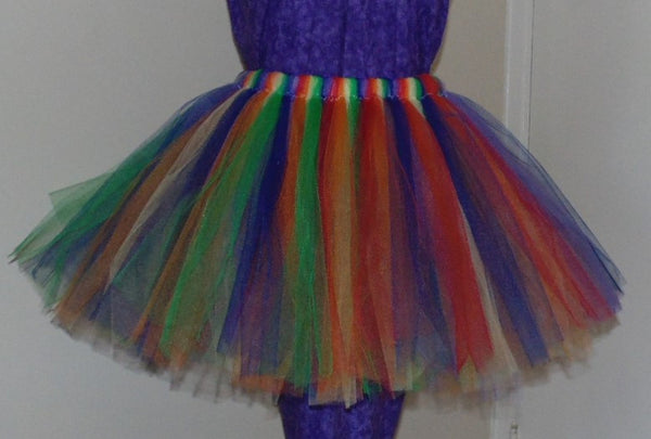 Tutu Skirt - Pride Rainbow, Bright Colors, Adult, Sissy, Lolita, Costume, Rave, Cosplay