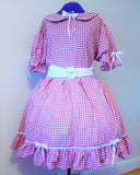 Bonnie Dress, Gingham, Peter Pan Collar, Bows, Sissy, Lolita, Costume, Rave, Cosplay