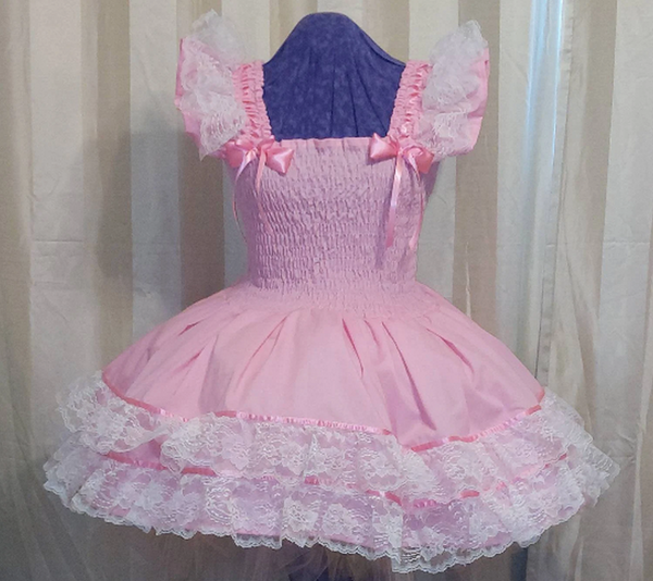 Sundress - Cotton Dress with Lace trim, Sissy, Lolita