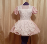 Maid Outfit, in Gingham, Dress and White Eyelet Apron, Sissy, Lolita