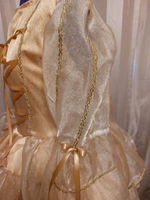 Enchanted Satin Organza, Gold, Bows, Ruffles, Dress, Sissy, Lolita, Costume, Rave, Cosplay