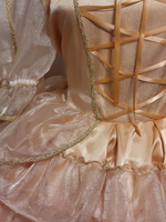 Enchanted Satin Organza, Gold Dress, Sissy, Lolita, Adult Baby, Cross Dresser, Custom Made, Costume, Bows, Ruffles