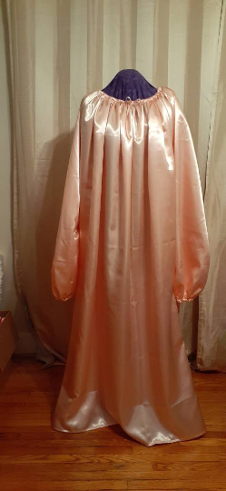 Nightgown - Satin, Full length, long sleeve, adult