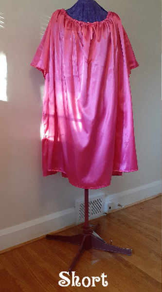 Nightgown - Satin, Short length, short sleeve, Adult, Sissy, Lolita, Costume, Rave, Cosplay