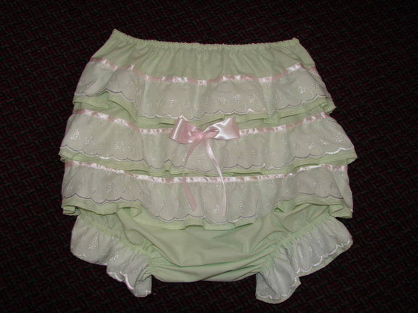 PINK FRILLY PLASTIC DIAPER COVERS 