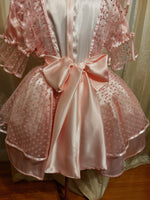 Perky Pink Polka Dot Dress, satin, tulle, Sissy, Lolita, Costume, Rave, Cosplay