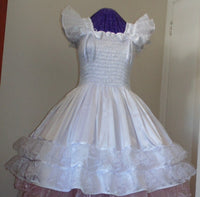 Sundress - Satin Dress, Lace, Ribbon, Sissy, Lolita, Costume, Rave, Cosplay
