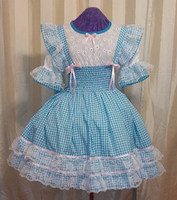 Schoolgirl Gingham Dress, Sissy, Lolita, Costume, Rave, Cosplay