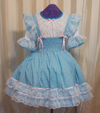 Schoolgirl Gingham Dress, Sissy, Lolita, Costume, Rave, Cosplay